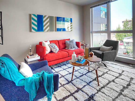 Stunning living room at Astro, Seattle, 98109