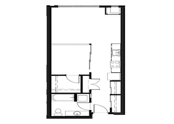 1 Bed 1 Bath Convertible 596 sqft at Astro, Seattle, WA, 98109