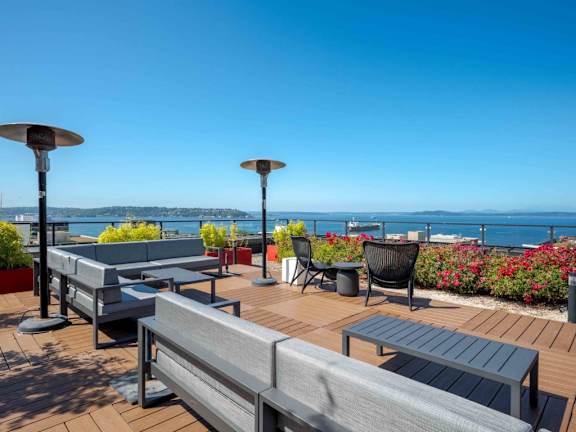 Spacious Patio With Sitting Arrangements at Astro, Seattle, WA, Washington  , 98109