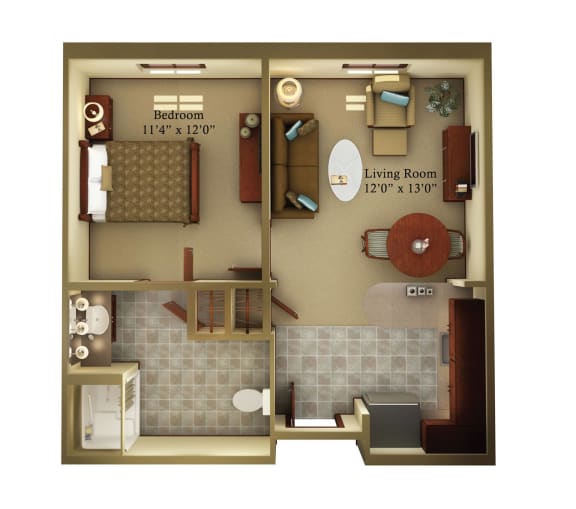 Assisted Living 1 Bedroom Deluxe