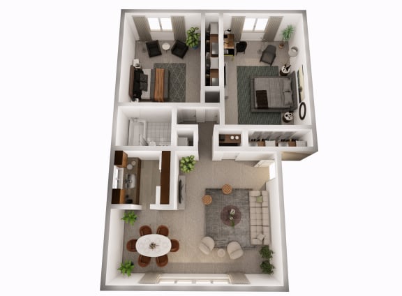 bedroom floor plan an in 3d