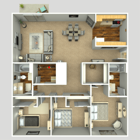 Floor Plans of Riverview Apartments in Jacksonville, FL