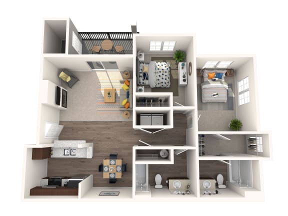 our apartments showcase a flexibility with regard to furniture and decor
