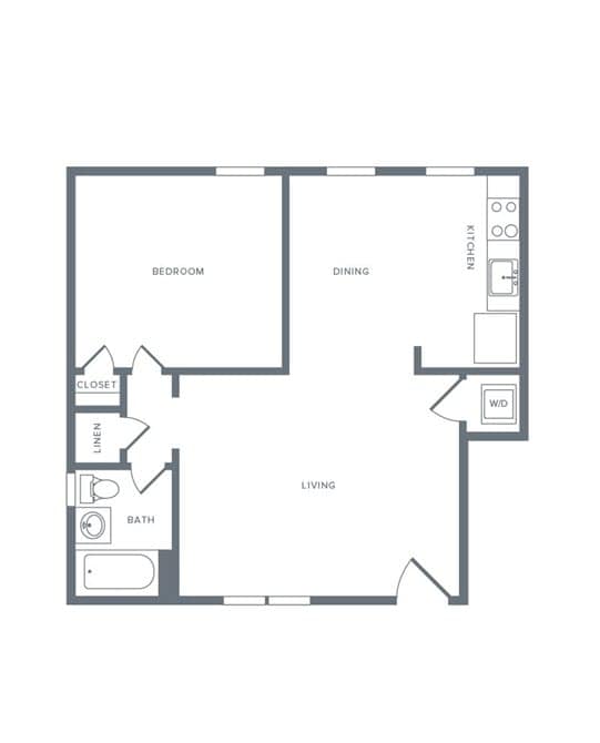 A1 Lower Floor Plan at Alister Morristown, Morristown, 07960