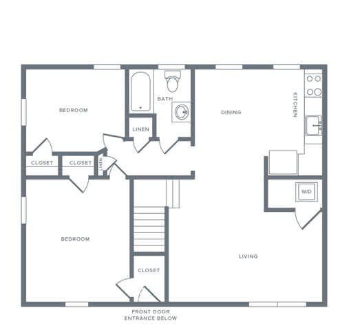 B2 Upper Floor Plan at Alister Morristown, New Jersey, 07960