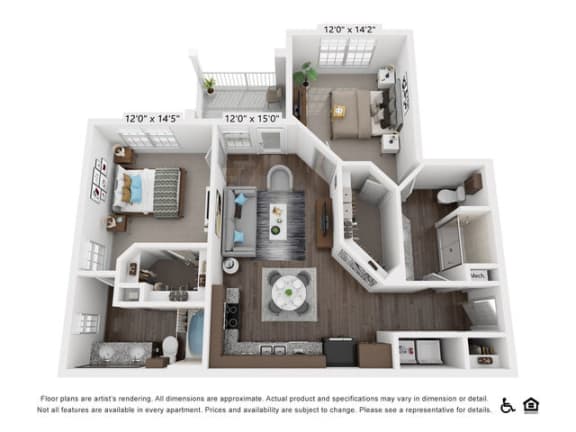 a floor plan of a 1 bedroom apartment
