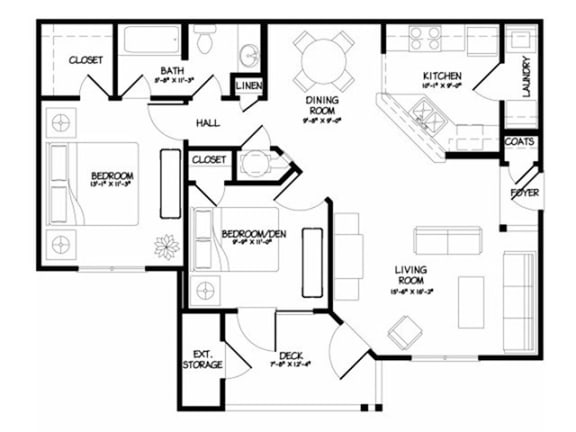 B1a Floor Plan at Tradition at Stonewater, Cary, NC, 27519