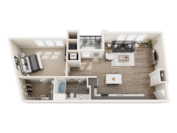 A11 Floor Plan at Pearl DTC, Denver, CO, 80237