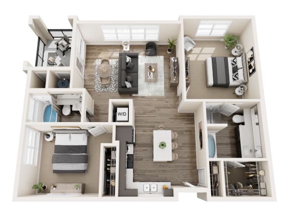 B2 Floor Plan at Pearl DTC, Colorado, 80237