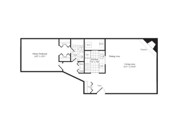 a black and white floor plan of a house at Elme Bethesda, Bethesda