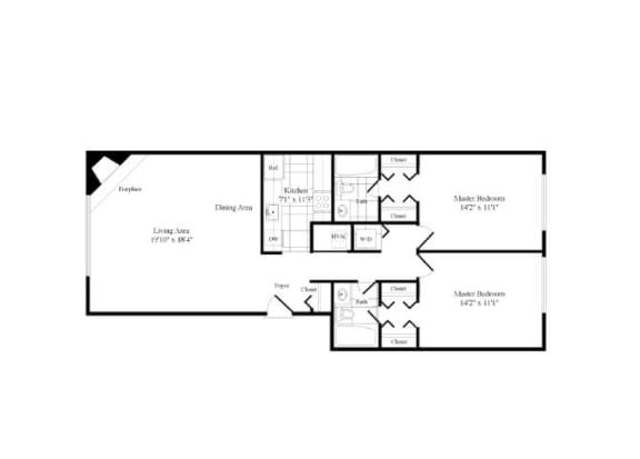 a floor plan of a home at Elme Bethesda, Bethesda, 20814