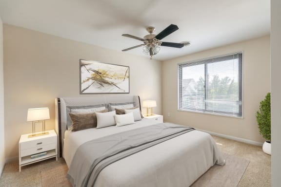 Beautiful Bright Bedroom With Wide Windows at Park Adams Apartments, Arlington, VA
