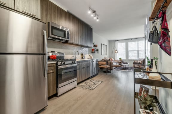 Kitchen appliances at Trove Apartments, Arlington, VA