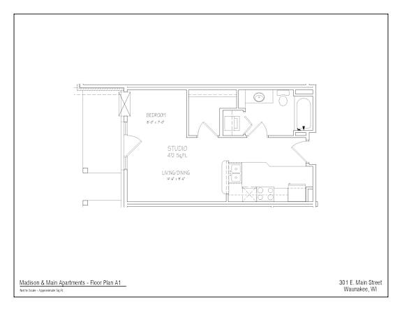 A floor plan of Madison & Main Apartments is shown.