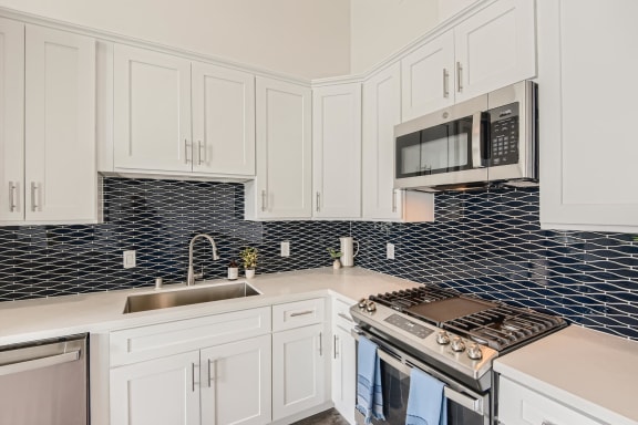 Clubhouse Kitchen at Azul Apartments in Hemet, California, 92545