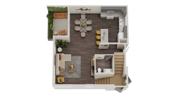 2 bed 2.5 bath floor plan at Altitude Apartments, California, 92553