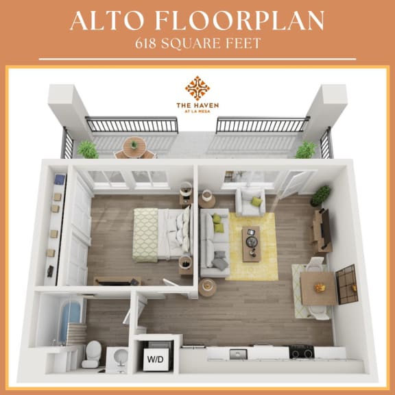 Alto Floor Plan at Haven at La Mesa, San Diego, CA