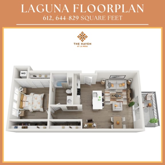 Laguna Floor Plan at Haven at La Mesa, San Diego, CA