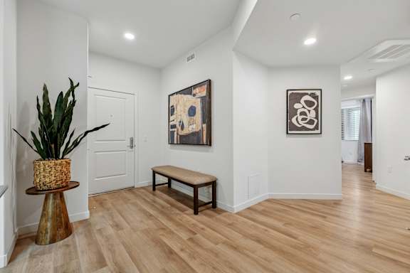Stunning grand foyer in the Park apartment home.