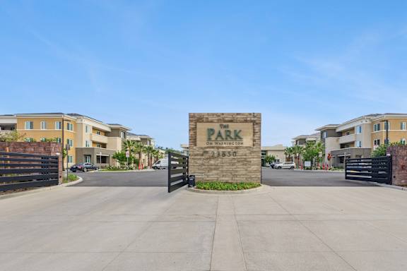 Gorgeous entrance to The Park apartment homes