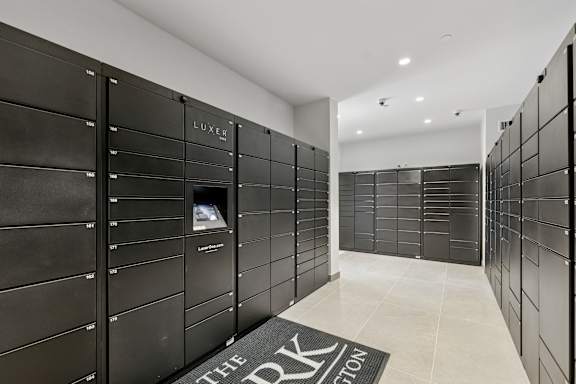 Luxer lockers at The Park for secure parcel delivery.