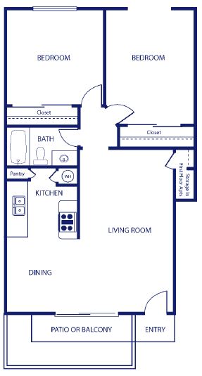 The Benson Two Bedroom, One Bath