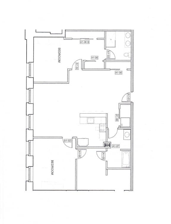 Floor plan for unit 106