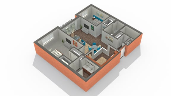 plan of a home with an open floor plan