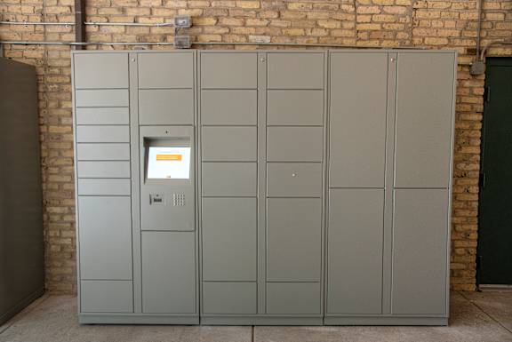 Package Receiving Area at FreightYard Townhomes and Flats, Minneapolis, MN