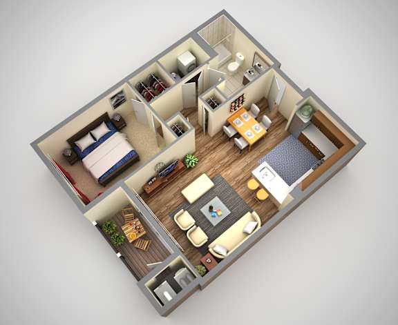 Monroe Floor Plan at Cosmopolitan Apartments, Pennsylvania