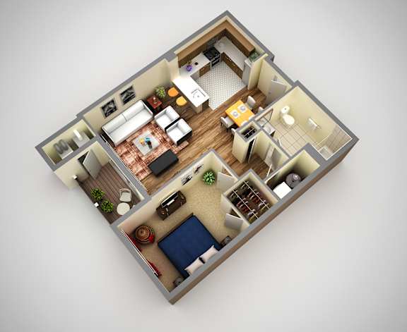 Windsor Floor Plan at Cosmopolitan Apartments, Pittsburgh, PA 15237