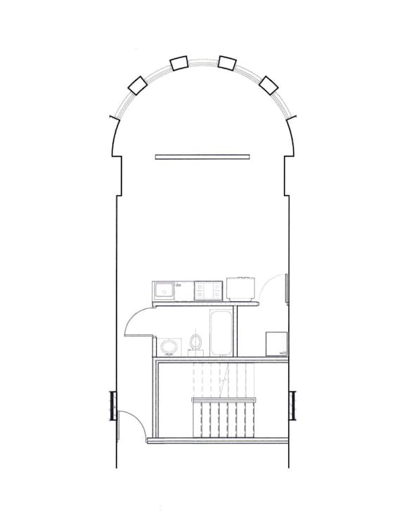 Floor Plan  Floor plan for studio unit 218