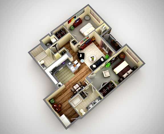 Hamilton Floor Plan at Cosmopolitan Apartments, Pittsburgh Pennsylvania