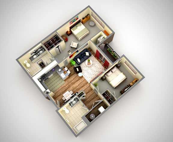 Carlton Floor Plan at Cosmopolitan Apartments, Pittsburgh