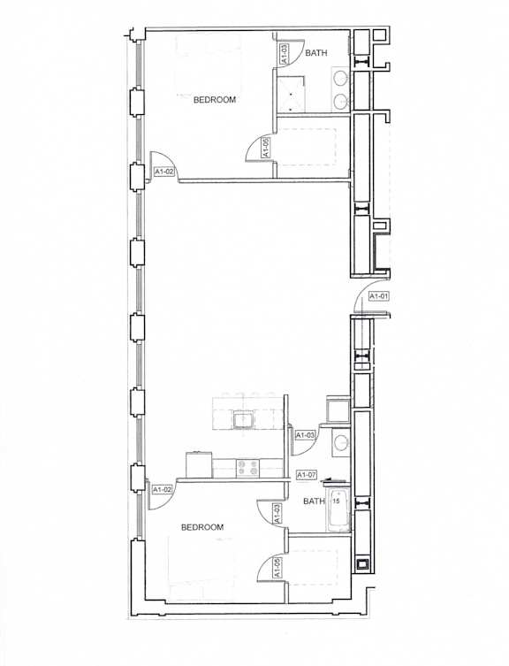 floor plan of the second floor of a house