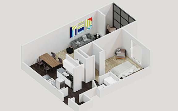 1 bed 1 bath A at Astor Place of Edina Apartments , Edina