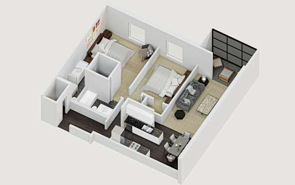 2 bed 2 bath at Astor Place of Edina Apartments , Minnesota