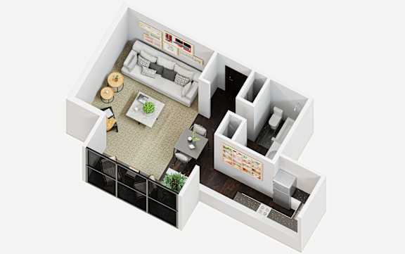 Studio 1 bath at Astor Place of Edina Apartments , Edina, MN, 55435