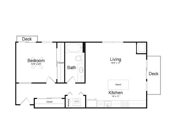 Floor Plan  A20 floor plan at Track 29 Apartments, Minneapolis, MN, Minnesota
