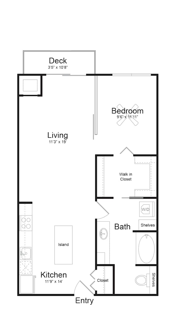 A22 floor plan at Track 29 Apartments, Minneapolis, Minnesota