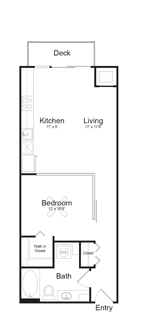 Floor Plan  A5 Floor plan at Track 29 Apartments, Minneapolis, 55408