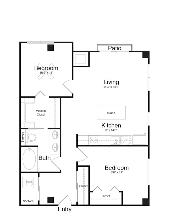 Floor Plan  B10 Floor plan at Track 29 Apartments, Minnesota, 55408