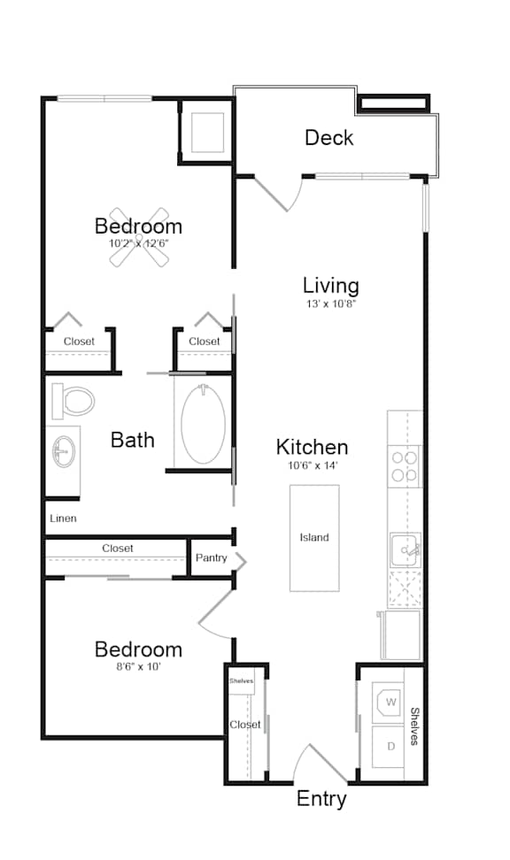 Floor Plan  B1 floor plan at Track 29 Apartments, Minnesota
