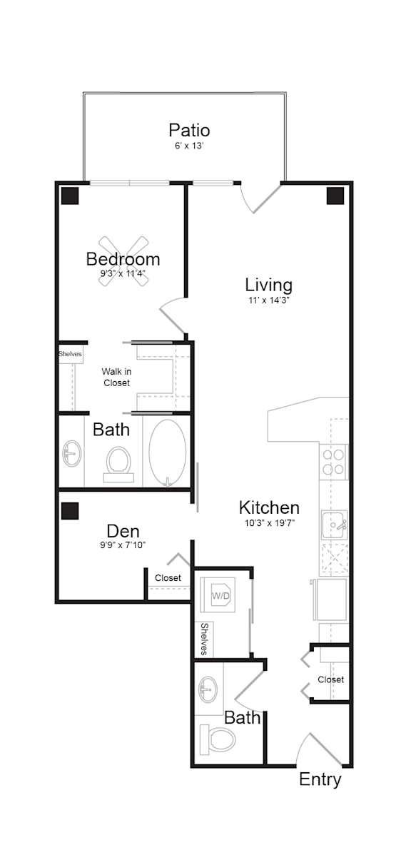 Floor Plan  B4 floor plan at Track 29 Apartments, Minneapolis