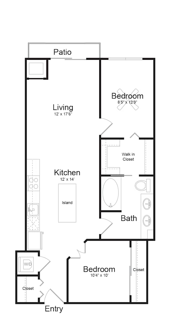Floor Plan  B7 floor plan at Track 29 Apartments, Minnesota