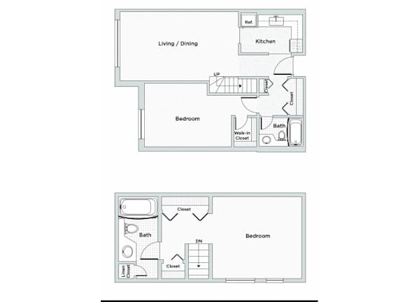 2 Bed 2 Bath Floorplan H at Oak Park City, Illinois