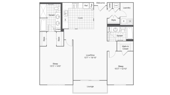 Cog Hill Floor Plan at Arrive Town Center, Illinois