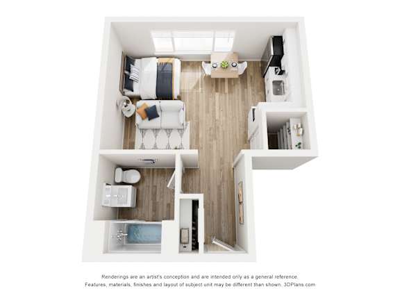The Isles Floorplan - Studio