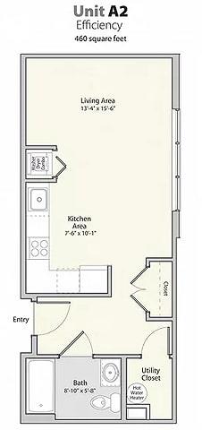 A2 Floor Plan at Lofts at 335, Stratford, CT