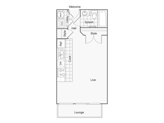E3 Floor Plan at ReNew Wichita, Wichita, KS, 67202